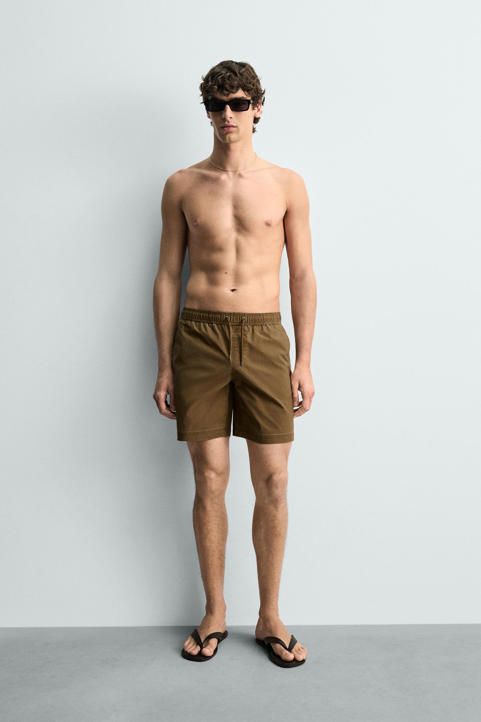 MAILLOT DE BAIN LONG À RAYURES DÉLAVÉES